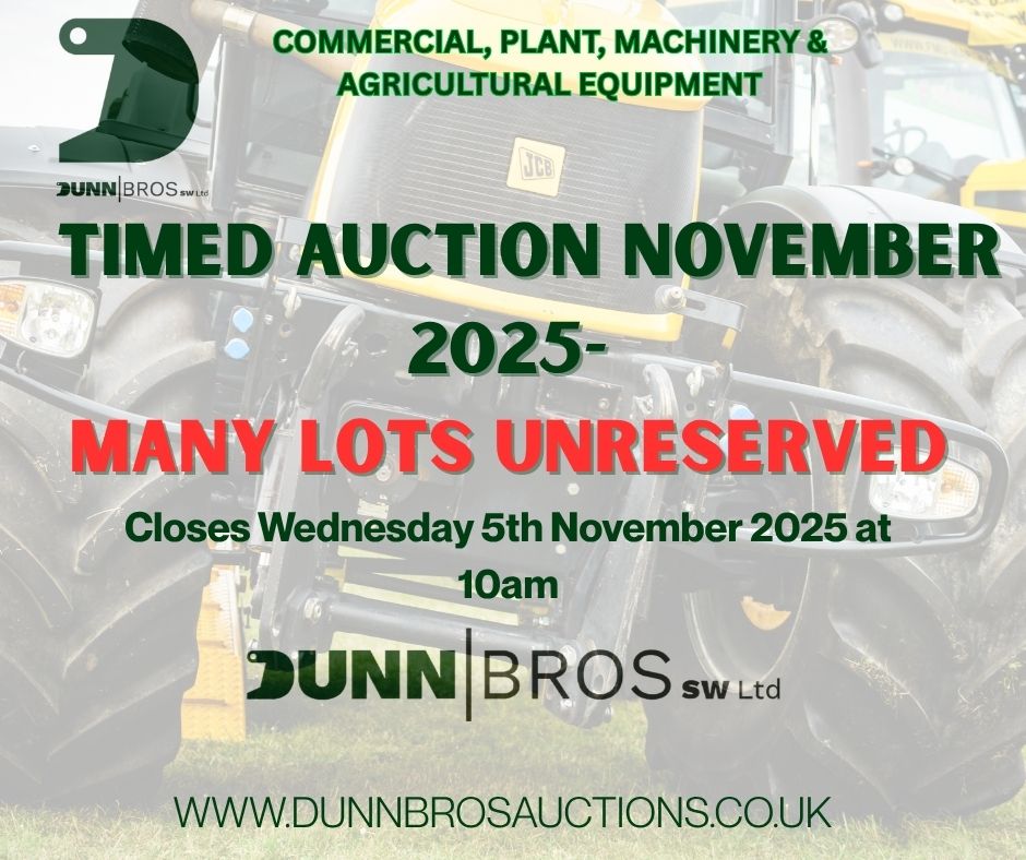 Timed Commercial,  Plant, Machinery and Agricultural Equipment - TIMED November 2025